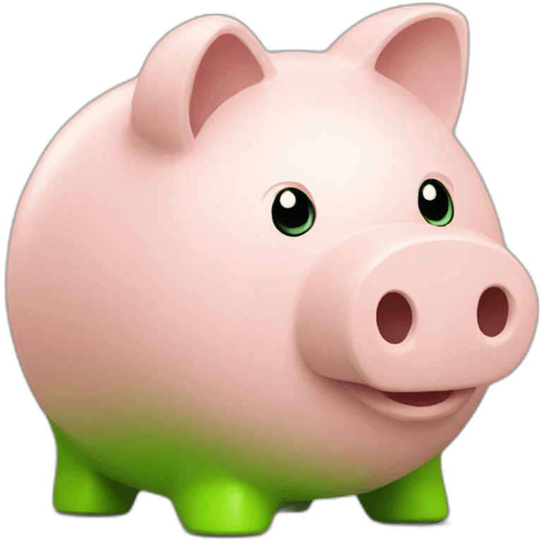 green piggy bank large emoji