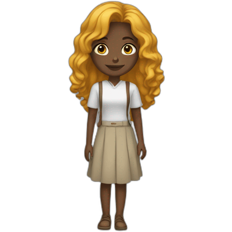 An ISTP FEMALE full body emoji