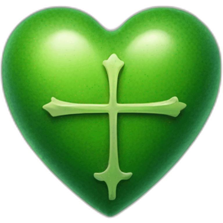 Coeur avec une croix emoji