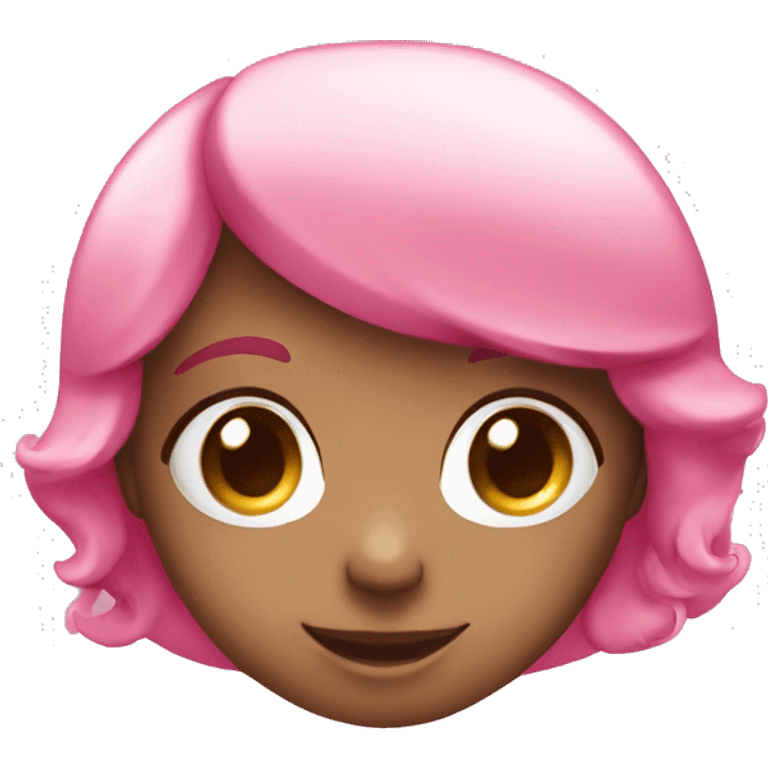 Pink smiling cute heart girl emoji