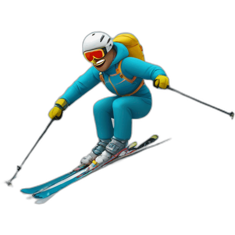 Skier on the slope emoji