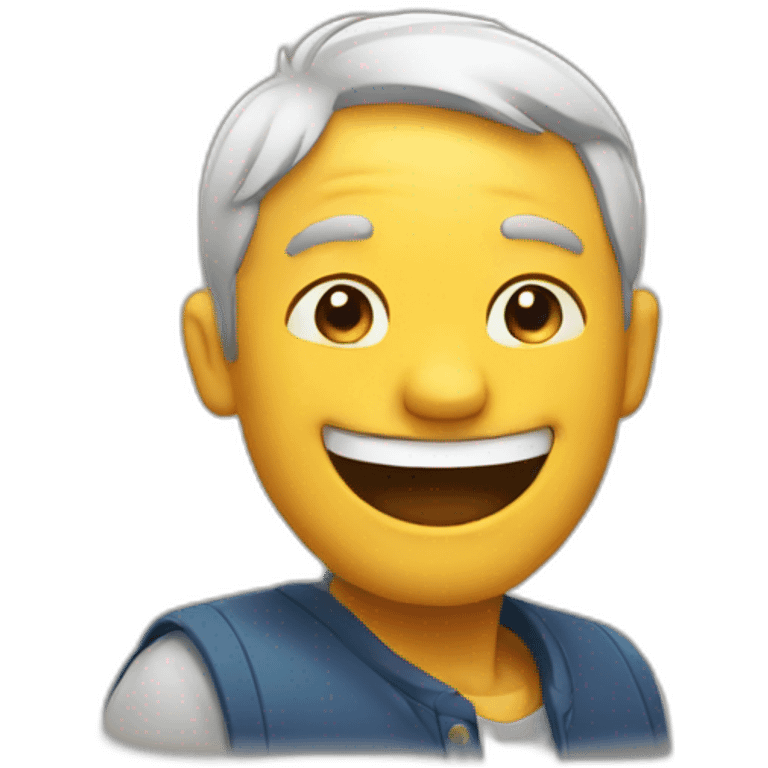 A man laughing  emoji