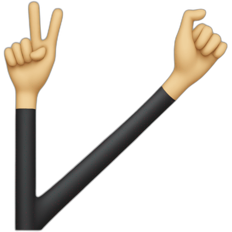 Musical conductor hands holding baton, close up emoji