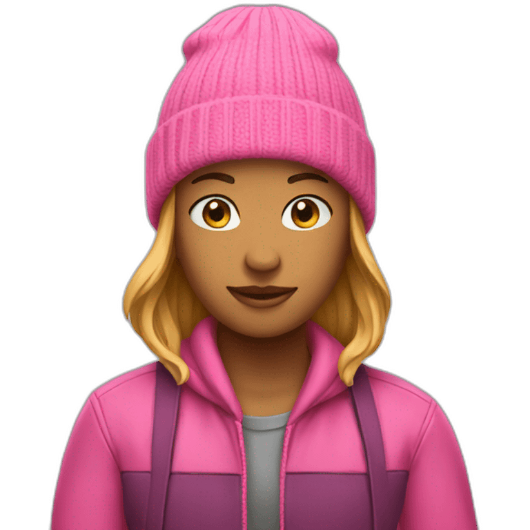 Pink beanie emoji