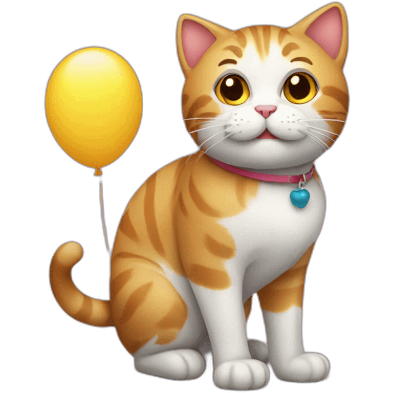 cat with a balloon emoji