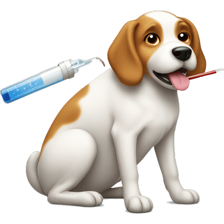 Dog with thermometer emoji