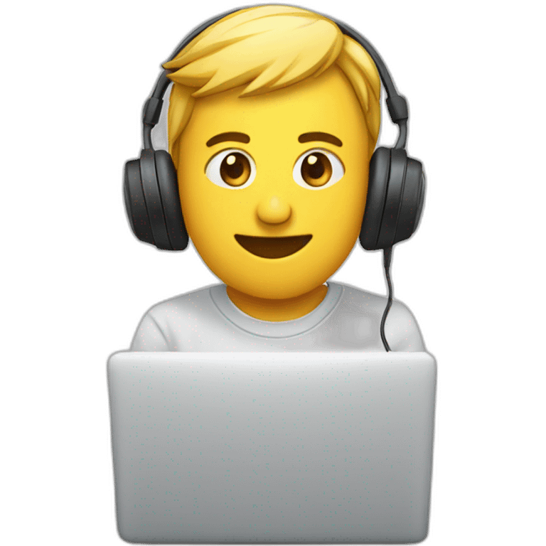 Alarm clock in headphones emoji