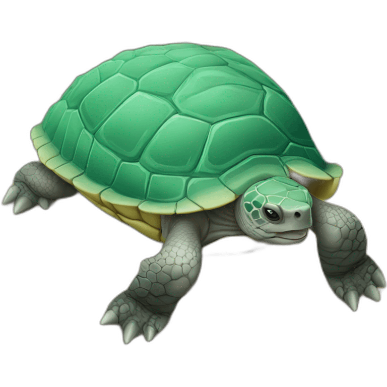 Tortue sur rhinocéros emoji