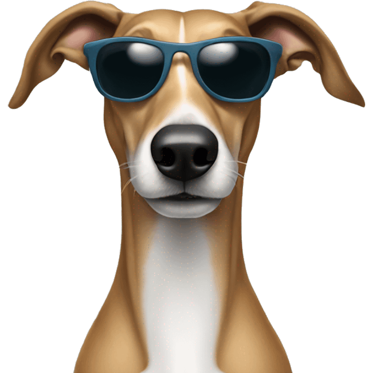 greyhound in sunglasses emoji