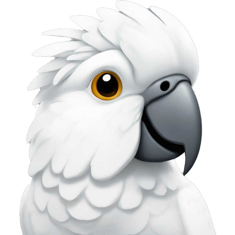 White cockatoo head front emoji