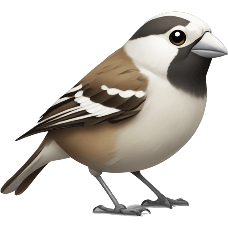 Brown and white finch  emoji