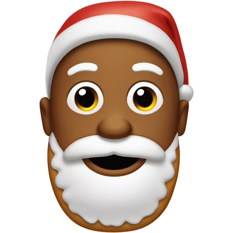 Gingerbread Santa emoji