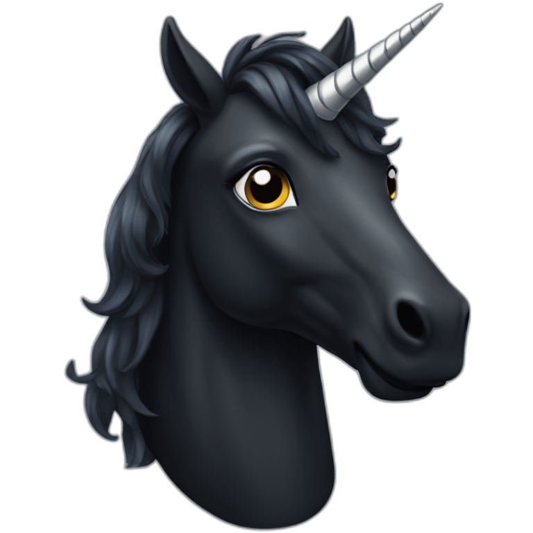 Black unicorn emoji