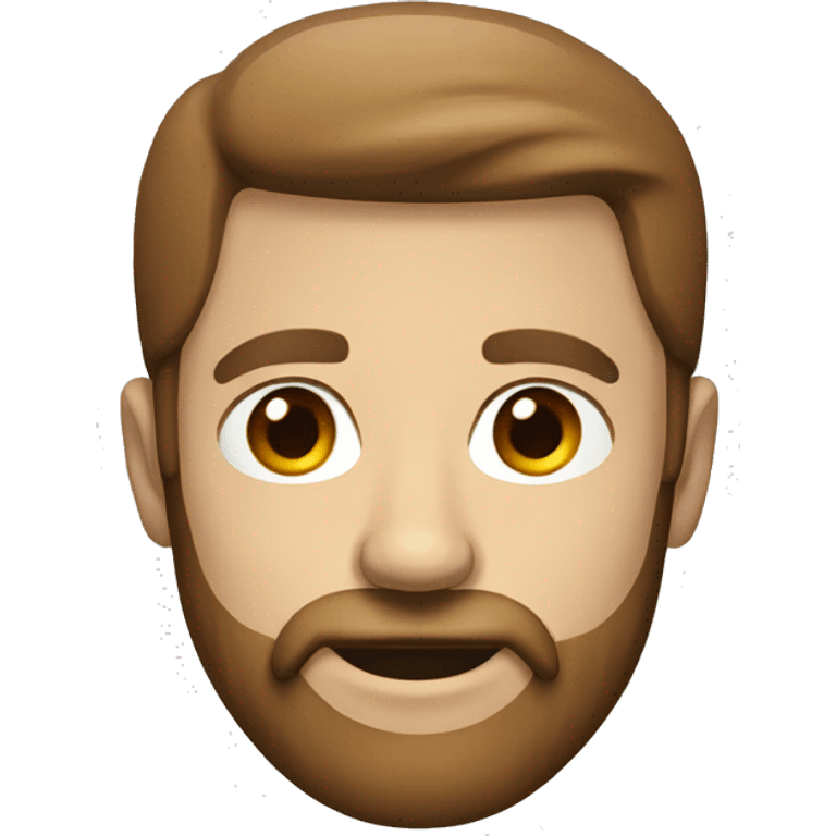 whiteman with brown beard emoji