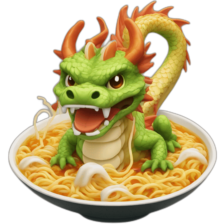 Dragon chinois ramen emoji