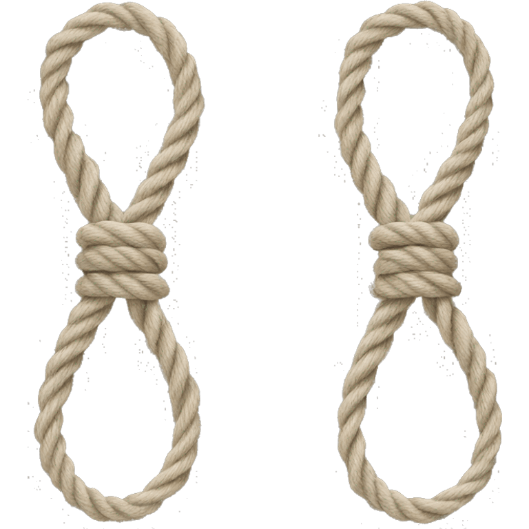 2 ropes paralel doing from left to right and down to up emoji