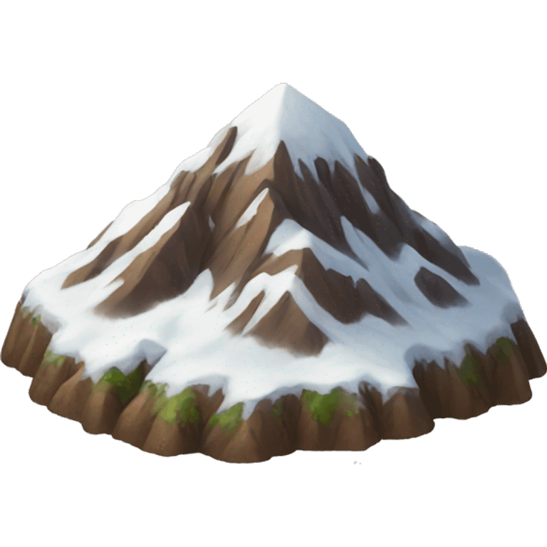 A mountain with just a dusting of snow emoji