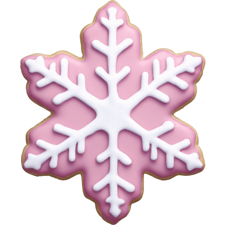 pale pink snowflake cookie emoji