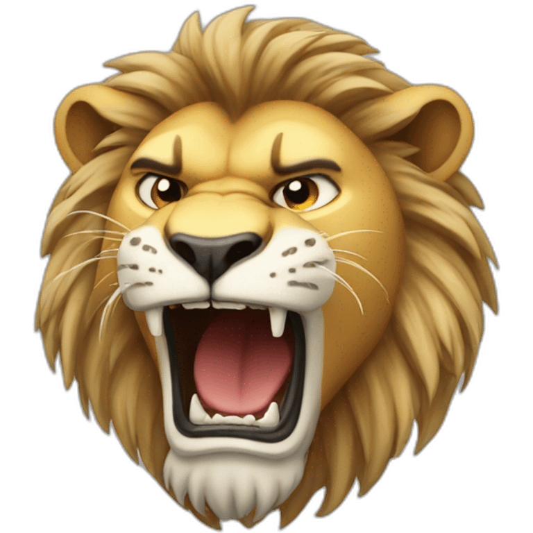 a lion is angry emoji