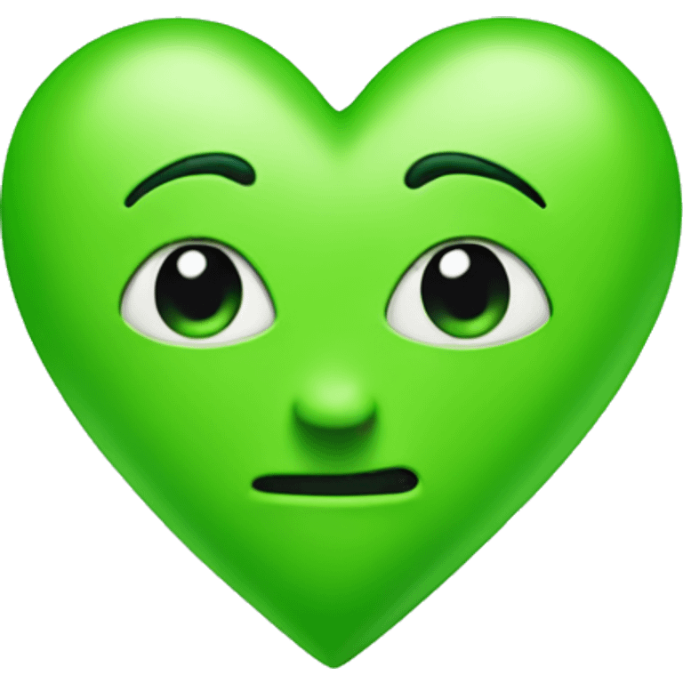 bright green heart emoji