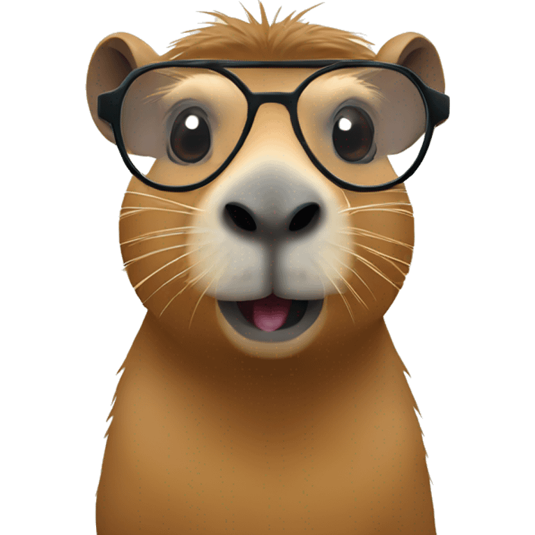 Capybara in glases  emoji