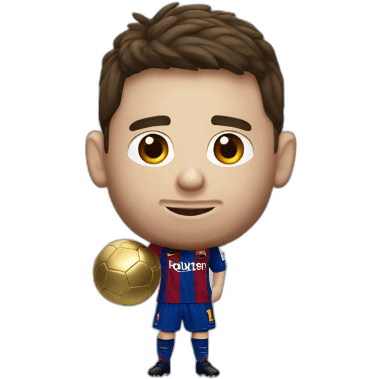 Messi avec 8 ballon d'or emoji