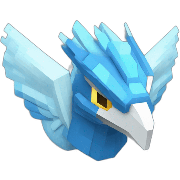 Pixelmon Minecraft Articuno Head Blue Skin emoji