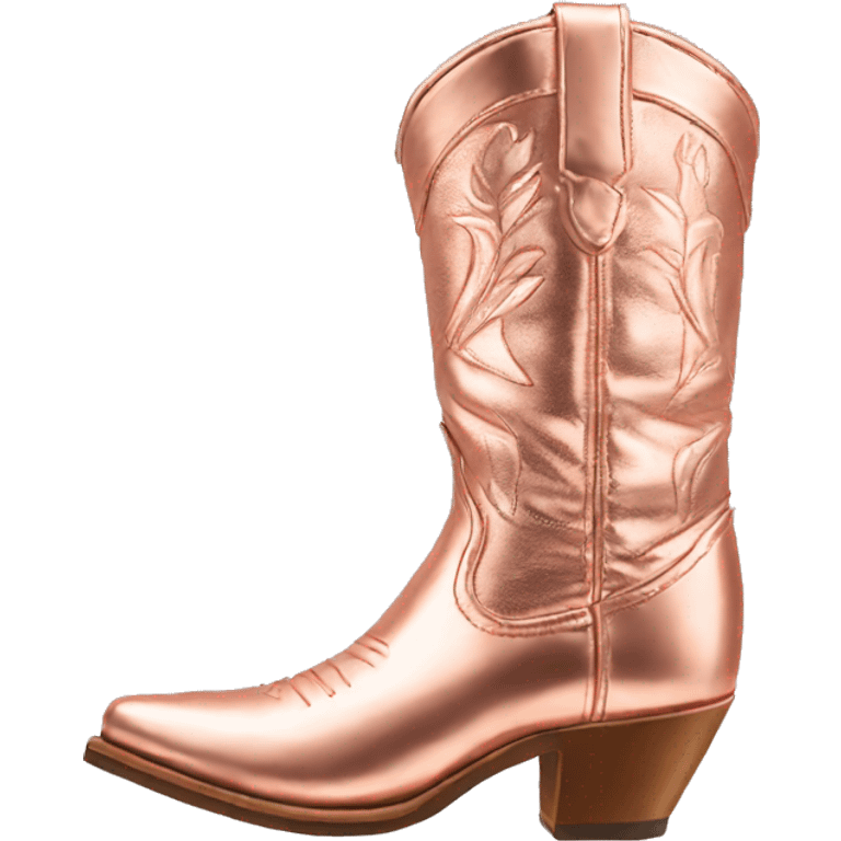 Rose gold cowboy boots emoji