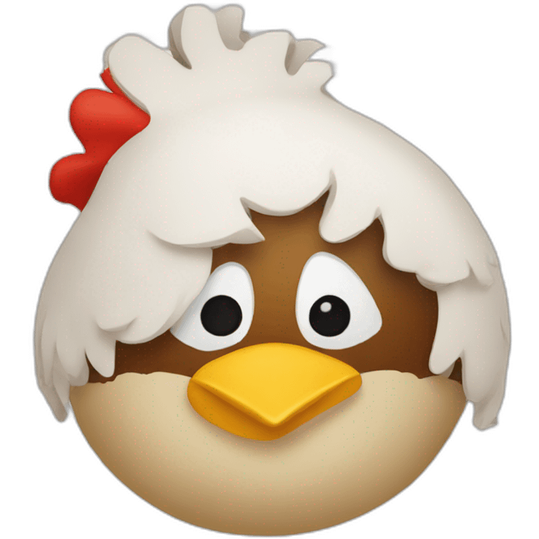 Planning calendar month with chicken head emoji