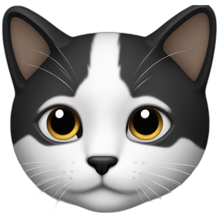 gato entero negro y blanco emoji