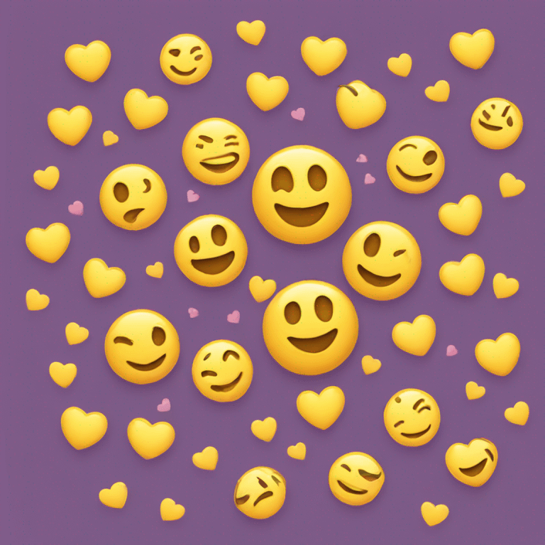 Smiley with hearts around  emoji