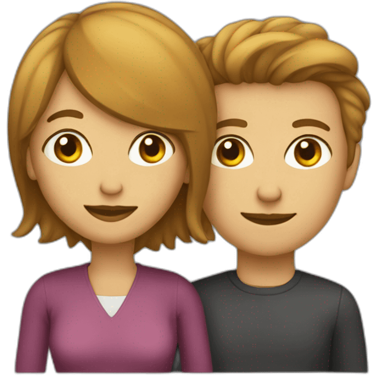 femme sur un homme emoji