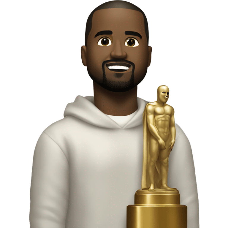 golden statuette nomination with kanye west  emoji