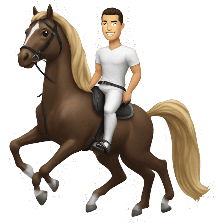 christiano ronaldo sur un cheval emoji