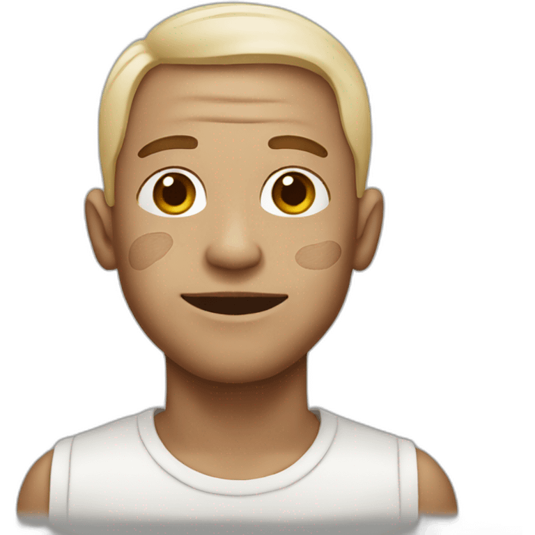 vitiligo white man  emoji