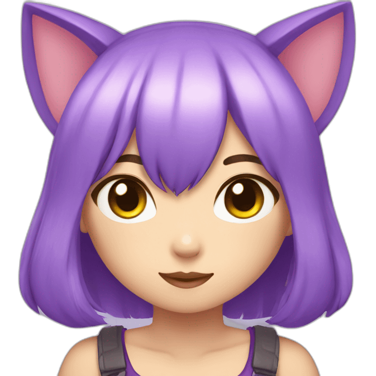 purple neko girl emoji