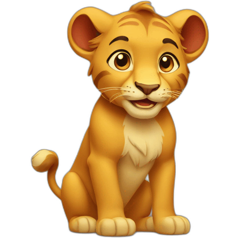 Simba en chat emoji