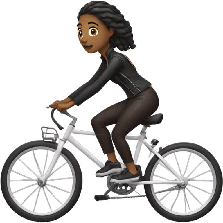 Ayesha riding a bike  emoji