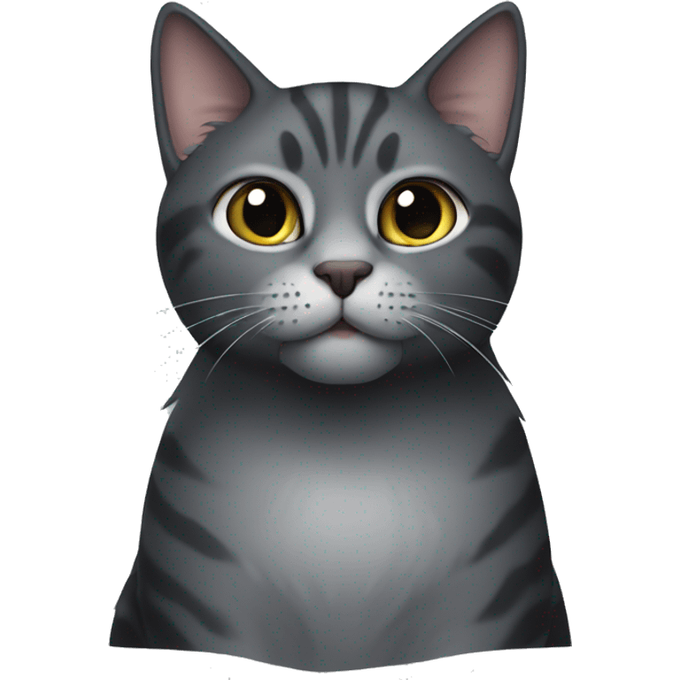 Black and gray cat 2 cats emoji