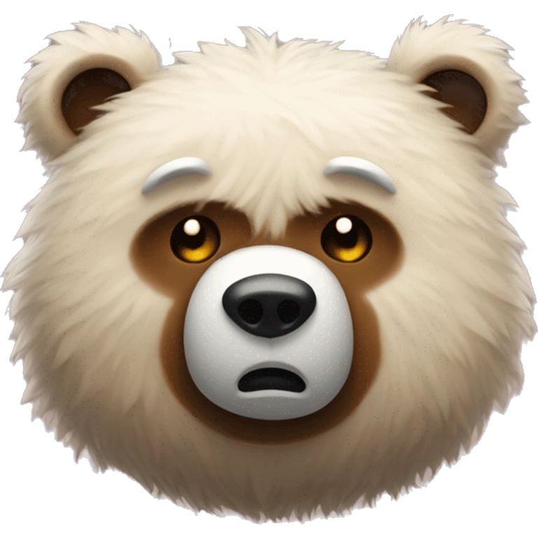 Fuzzy bear injured and sad  emoji