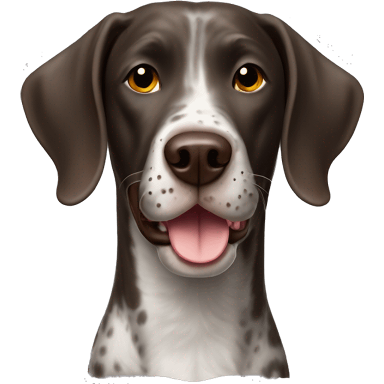 German short hair pointer dog smiling  emoji