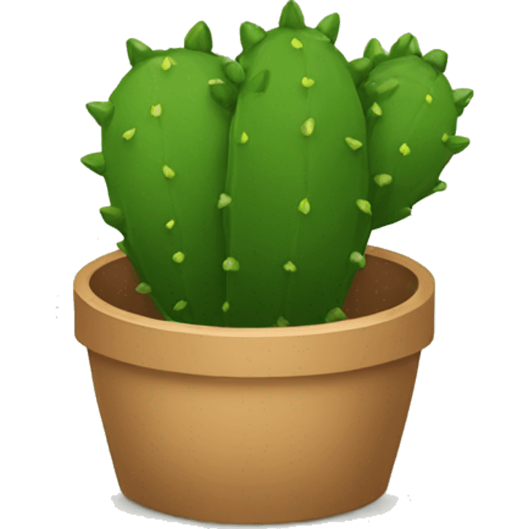 round Nopal without pot emoji