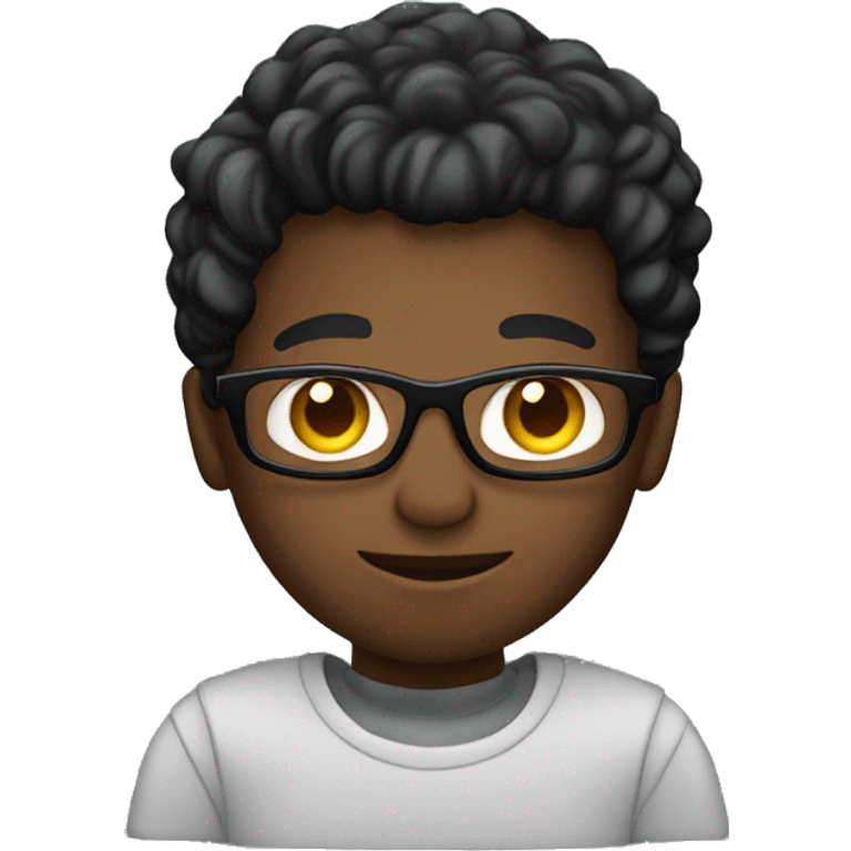 Black Developer with jumper coding on a computer emoji