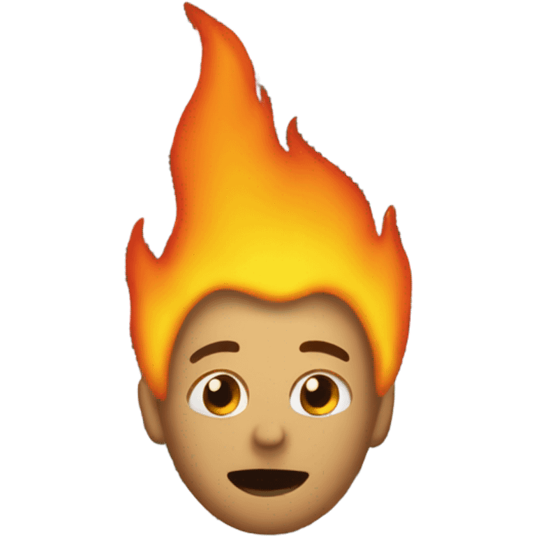 hair on fire emoji