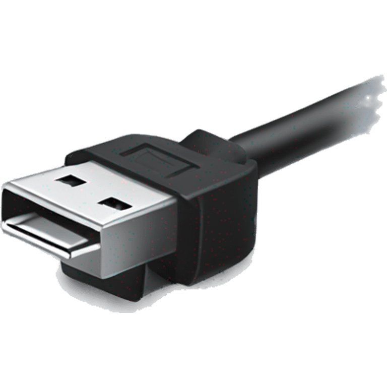 Black usb cable emoji