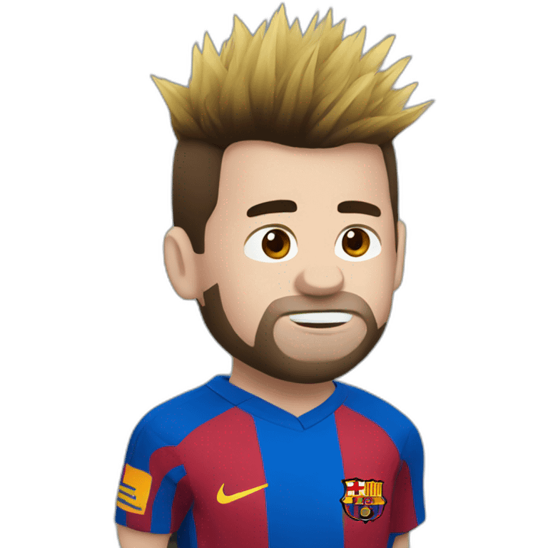 messi with a mohawk emoji