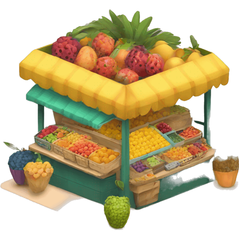 Colorful Fruit stand emoji