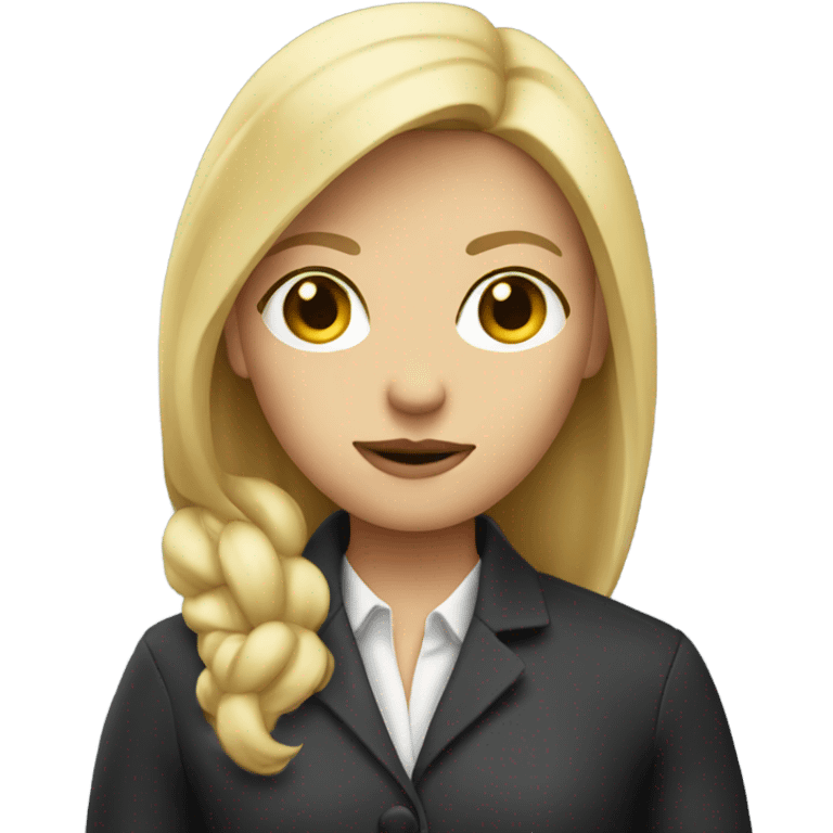 Blonde secret agent with no face emoji