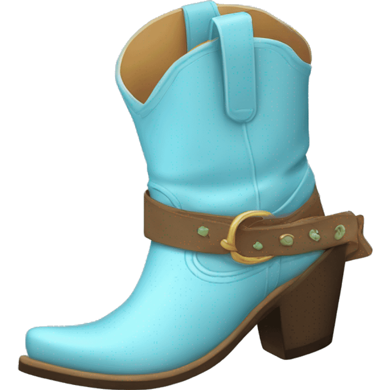 Light blue cowgirl boots emoji