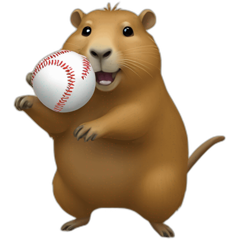 capybara playing baseball emoji